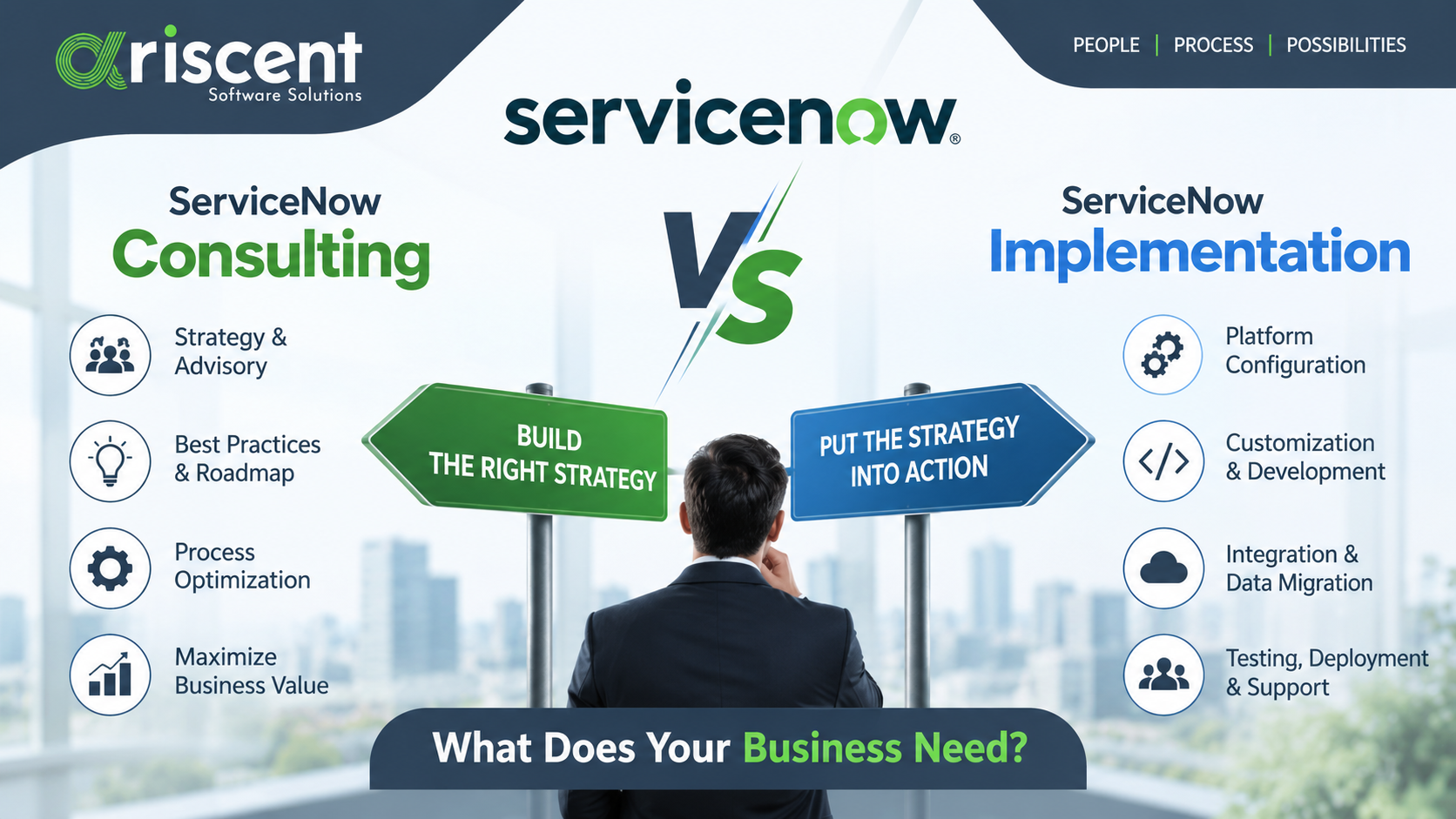 ServiceNow consulting vs Servicenow implementation